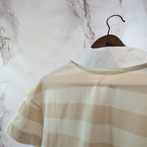 Everlane Dress Women Retro Jersey Polo Cotton Cashew Stripe Mini T Shirt - Picture 6 of 11